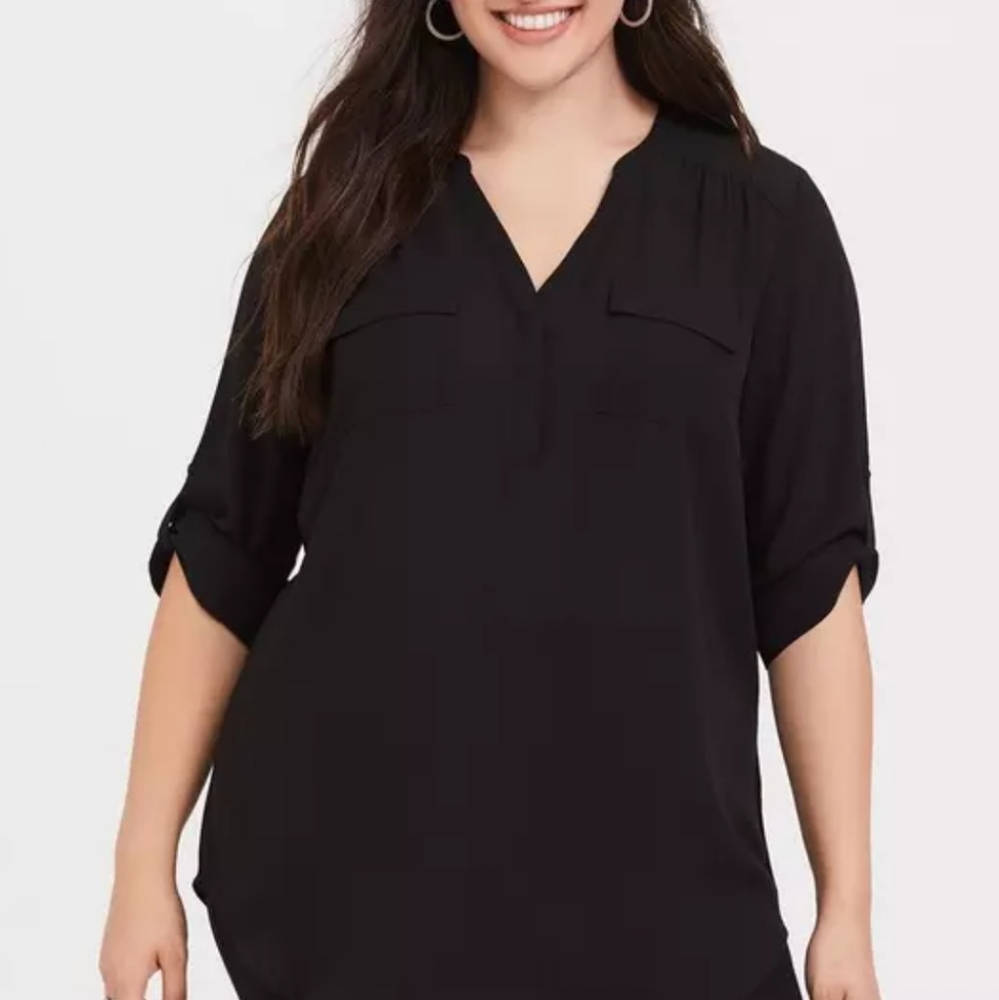 Torrid Black Harper Blouse - Size 2X - Picture 3 of 10